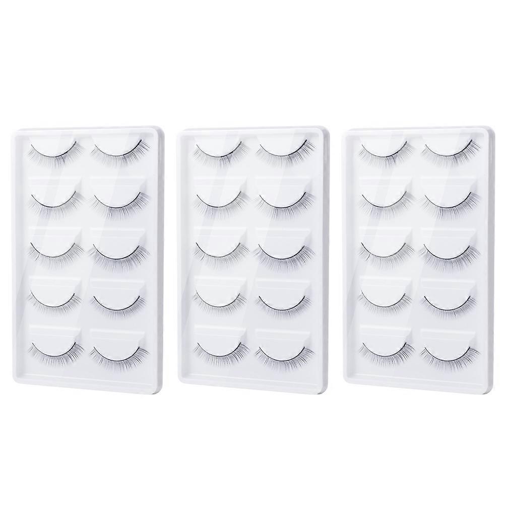 White Fiber Practice False Eyelashes Makeup False Lash 3Sets Kit