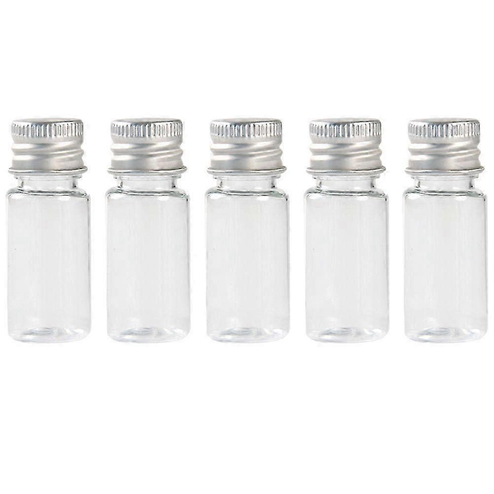 5pcs Clear Plastic Vials with Screw Caps