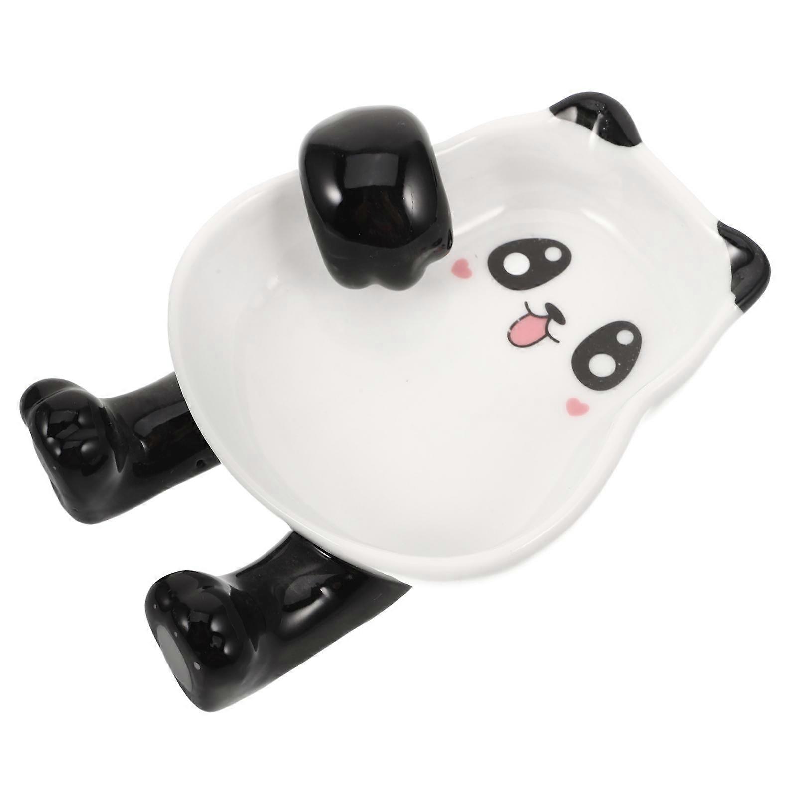 Spoon Fork Rest Ceramic Cartoon Panda Multifunctional Chopstick Holder