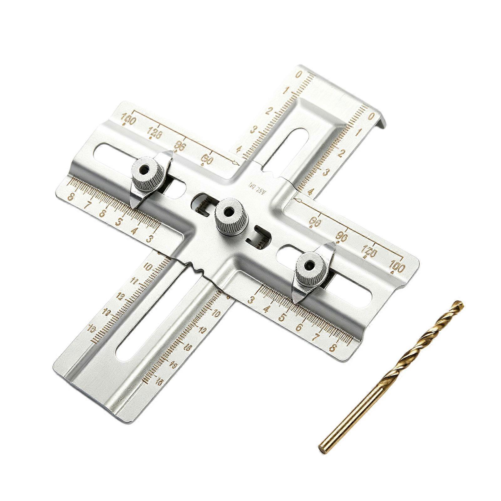 Professional Metal Hole Alignment Tool For Mounting Pulls And Knobs On Wardrobes Cupboards With Precise Positioning Multicolor