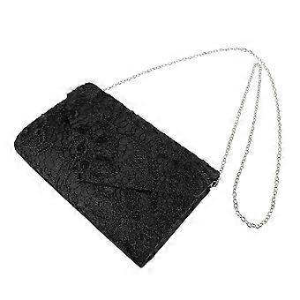 Elegant Black Lace Clutch Bag for Women, Evening Party & Formal Events