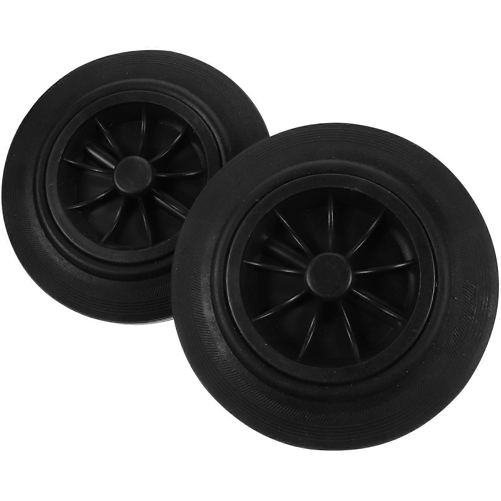 Durable Rubber Waste Bin Wheels for Garbage Bin Movement 2Pcs Set
