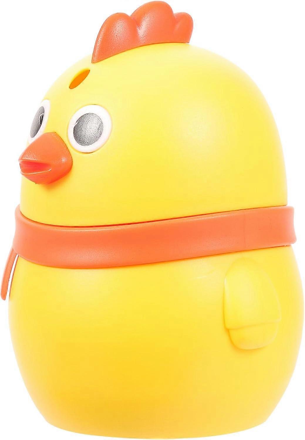 Plastic Push-Button Toothpick Holder, Creative Cartoon Chick Design, L