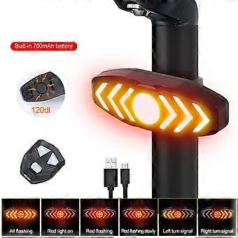 Usb Turn Signals Bike Taillight Wireless Remote Control Bicycle Seat Mount Rear Light Safety Warning Bike Lamp