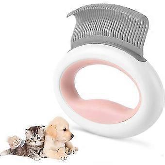 Cat and Dog Grooming Brush | Relaxing Pet Comb for Massage | 8x8.5cm Pink Brush