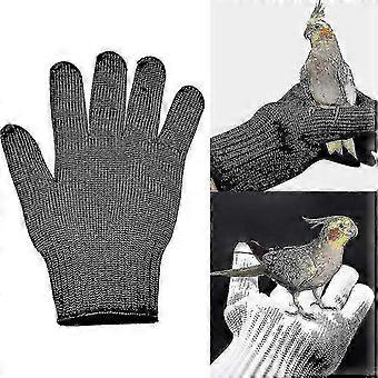 Parrot Anti-bite Gloves Animal Padding Scratch Bird Handling Gloves Anti-bite Training Steel Wire Glovesq