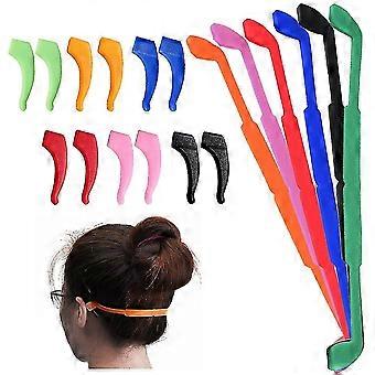 6-pack Non-slip Silicone Glasses Straps With 6 Pairs Of Ear Clips, Kids Adult Sports Glasses Frames