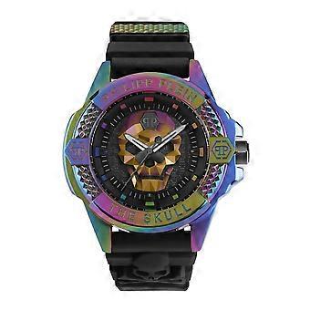 Philipp Plein Men's Watch Analog Quartz THE $KULL RAINBOW PWAAA2123 Silicone