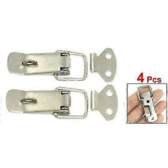 4 Pcs Hardware Cabinet Boxes Spring Loaded Latch Catch Toggle Hasp