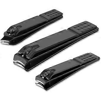 Spiker Clippers Sett Svart Matt Rustfritt Stål Neglen & Tykk Tånegl &