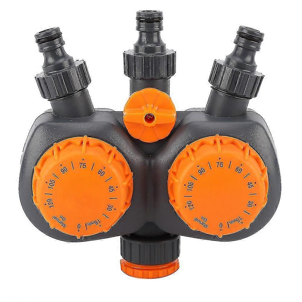 Garden Water Controller Switch G3/4' with Double Head Irrigation Mechanical Timer Value