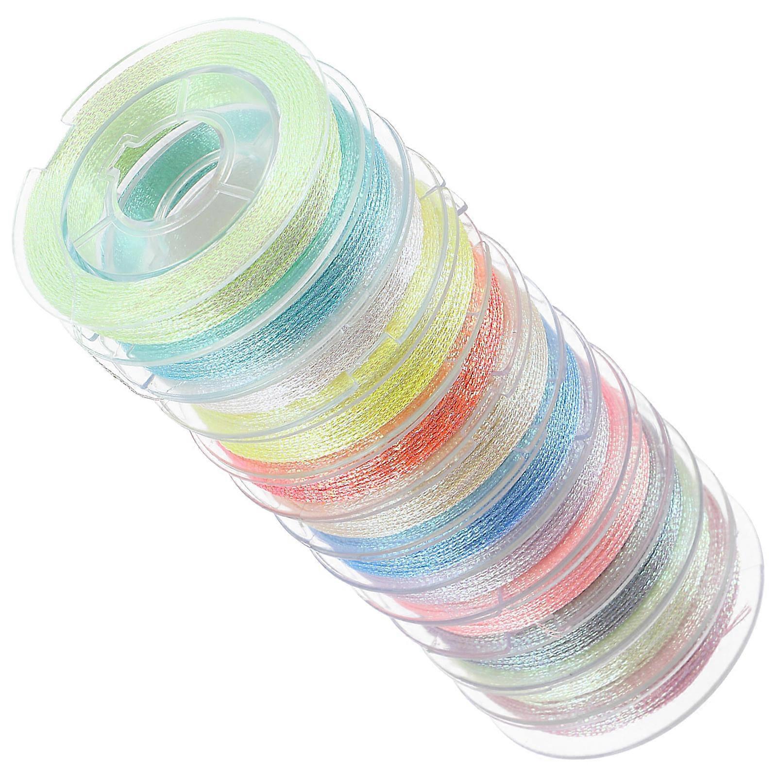 12 Rolls of Multi-function Sewing Thread Convenient Stitching Thread Luminous Embroidery Thread
