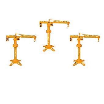 Orange Slewing Crane Toy Construction Cranes Model 3Pcs for Playing