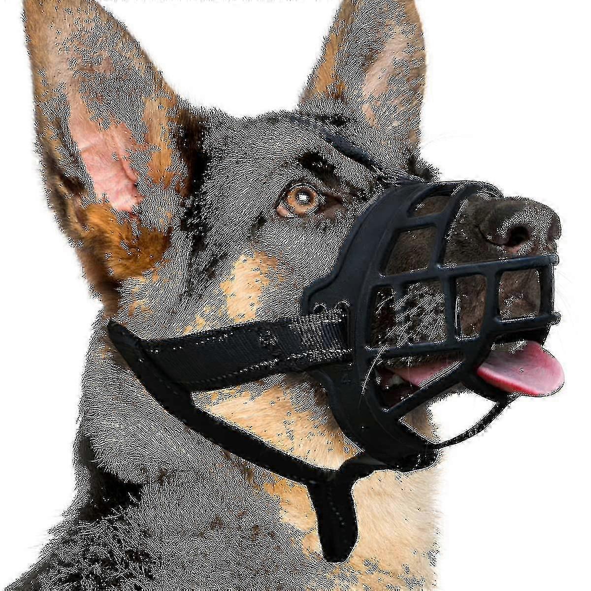 Dog Muzzle, Silicone Basket Muzzle For Small Medium Large Dogs, Soft Cage Muzzle Prevent Biting Chewing, Allow Drinking Panting lrb