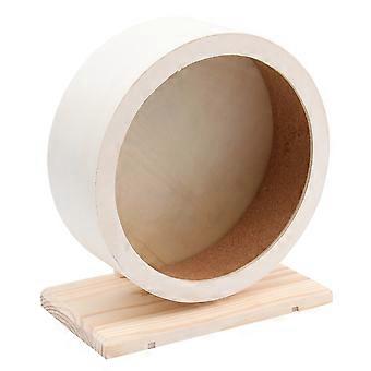 Beige Wooden Pet Exercise Wheel for Small Animals