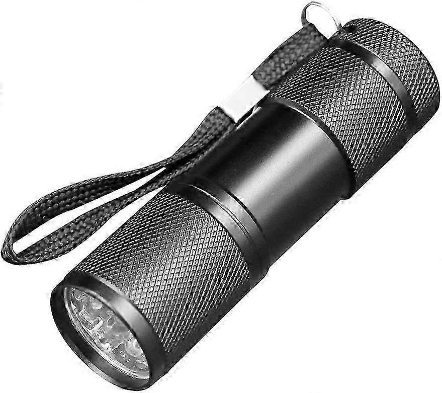 Blacklight detection 9 LED UV ultra violet flashlight torch