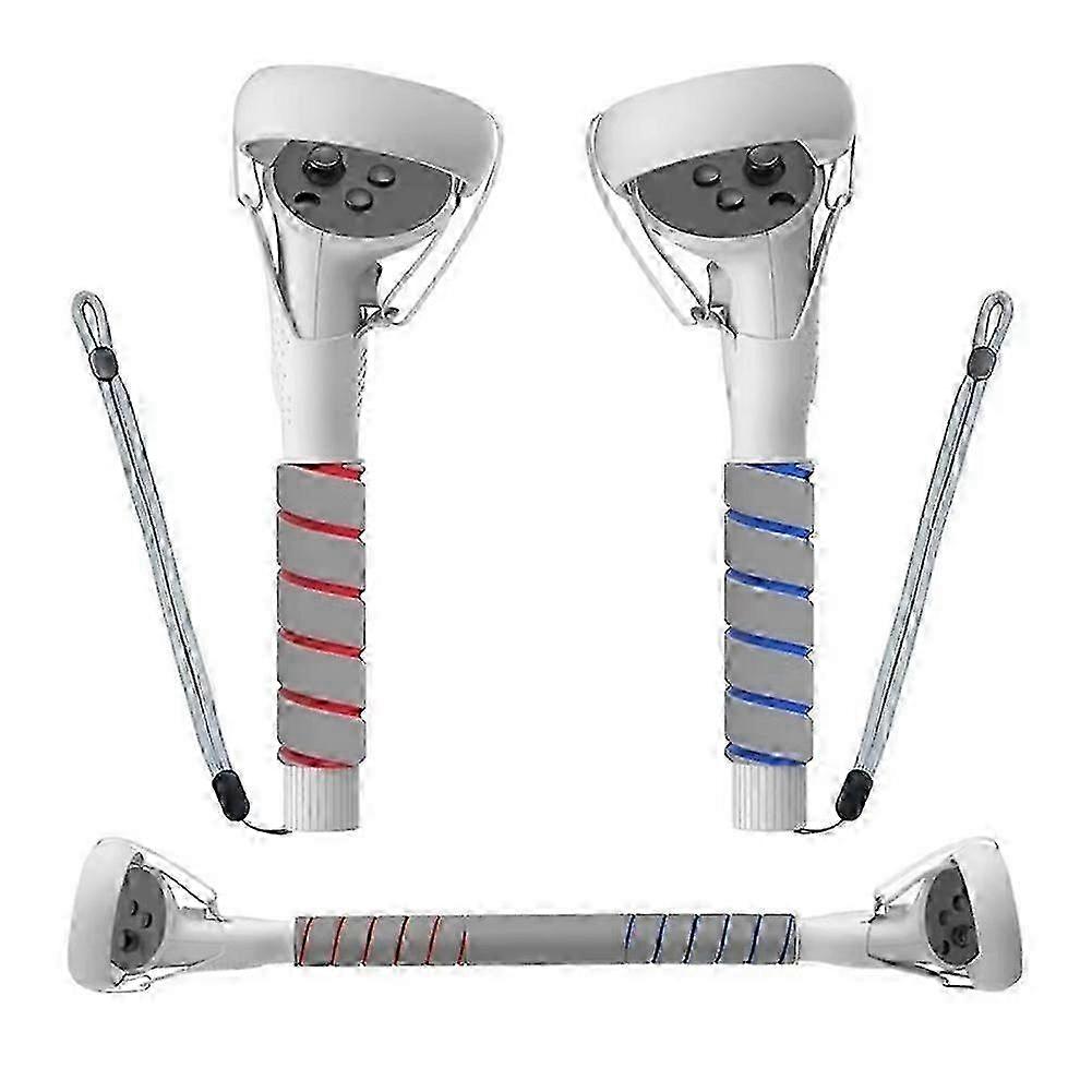 Handle attachments for Oculus Quest 2 VR controller grips