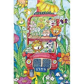 Puzzles Animal Bus Puzzle Puzzle for Toddlers Children Learning Educational Puzzles Toys for Kids 6-8 Ideal Gift Toys for Boys and Girls SQZ1433