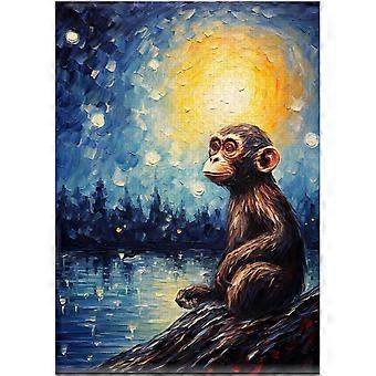Starry Night Monkey Jigsaw Puzzle SQZ337