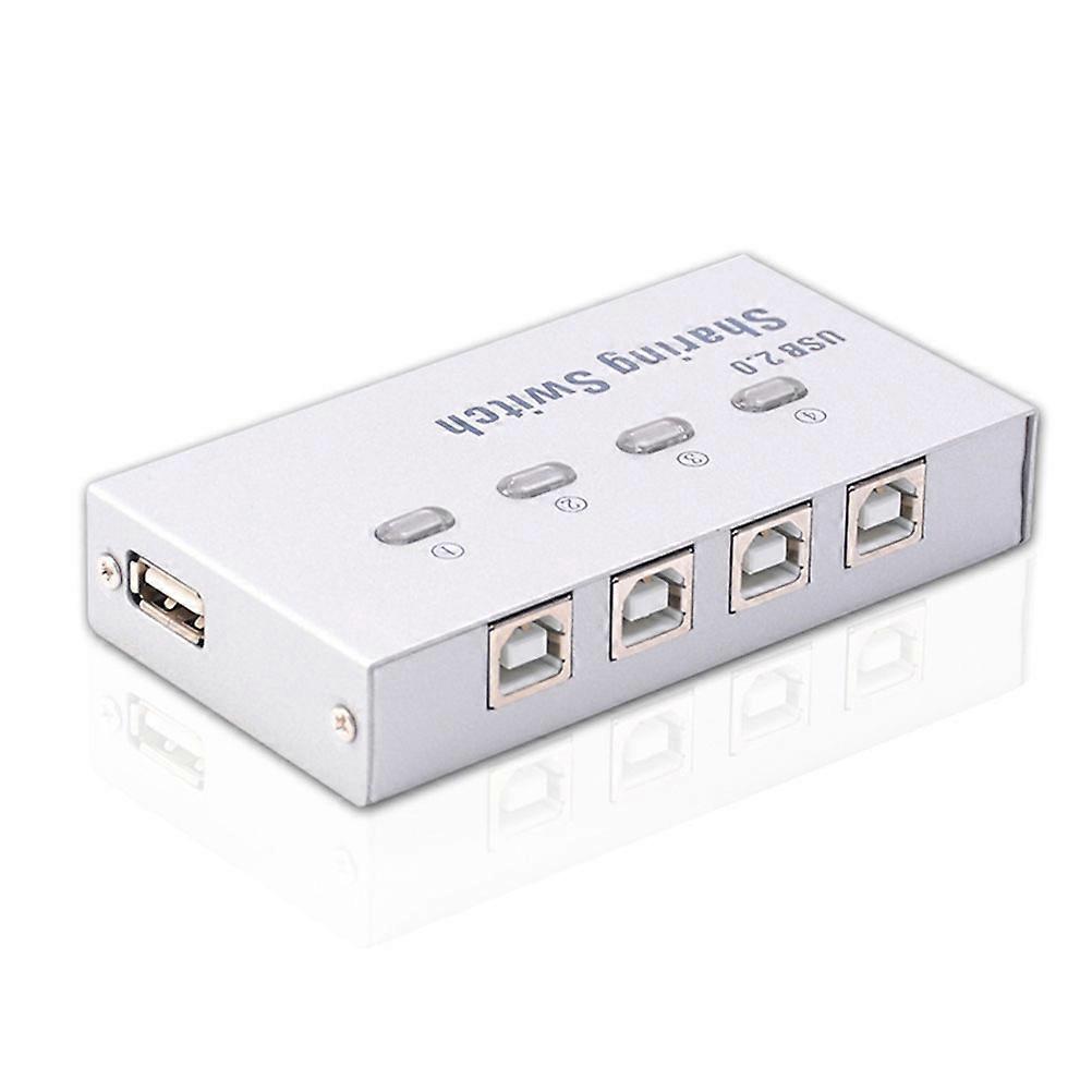 Automatic USB Printer Sharer for 4 Devices Sharing Selector