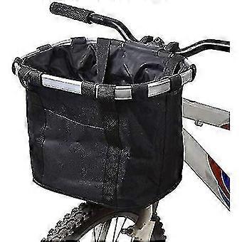 Collapsible Bicycle Basket, Accessories Aluminum Alloy Oxford Cloth Detchable Front Back