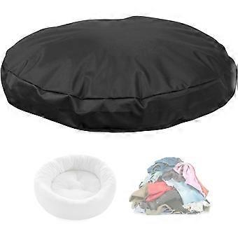 Pyöreä koiranpedin vaihtopäällinen, 36D, 4H, tuumaa, pestävä, musta, paksunnettu, vedenpitävä Oxford-kangas, kahva ja vetoketju, uudelleenkäytettävä koiranpedin suoja pienille ja keskikokoisille koirille