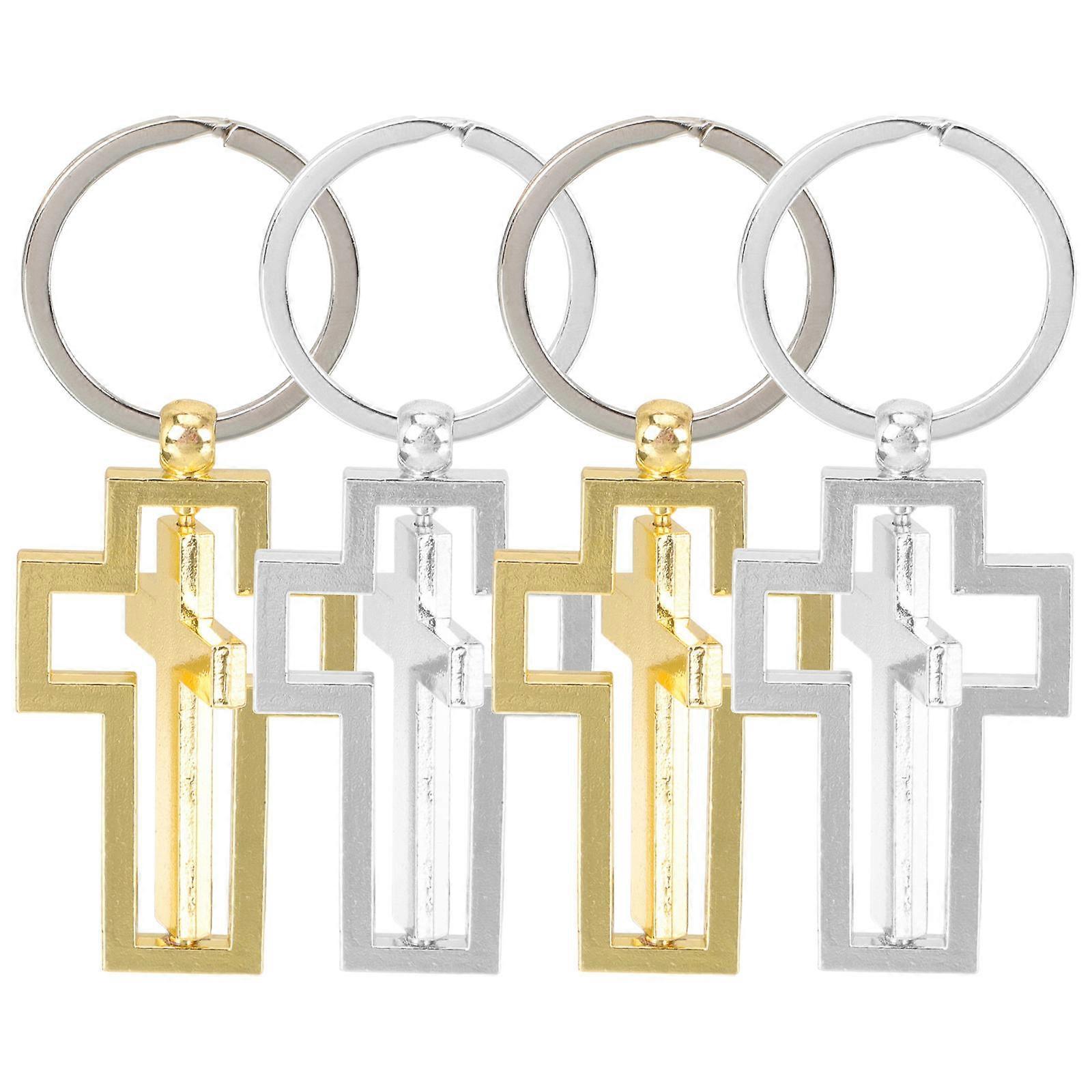 Cross Keychain Decorative Key Ring for Decoration 20Pcs Assorted