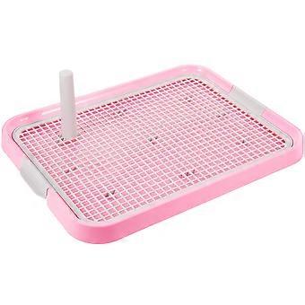 Plastic Puppy Toilet Dog Toilet Training Pee Stand Tray Pink