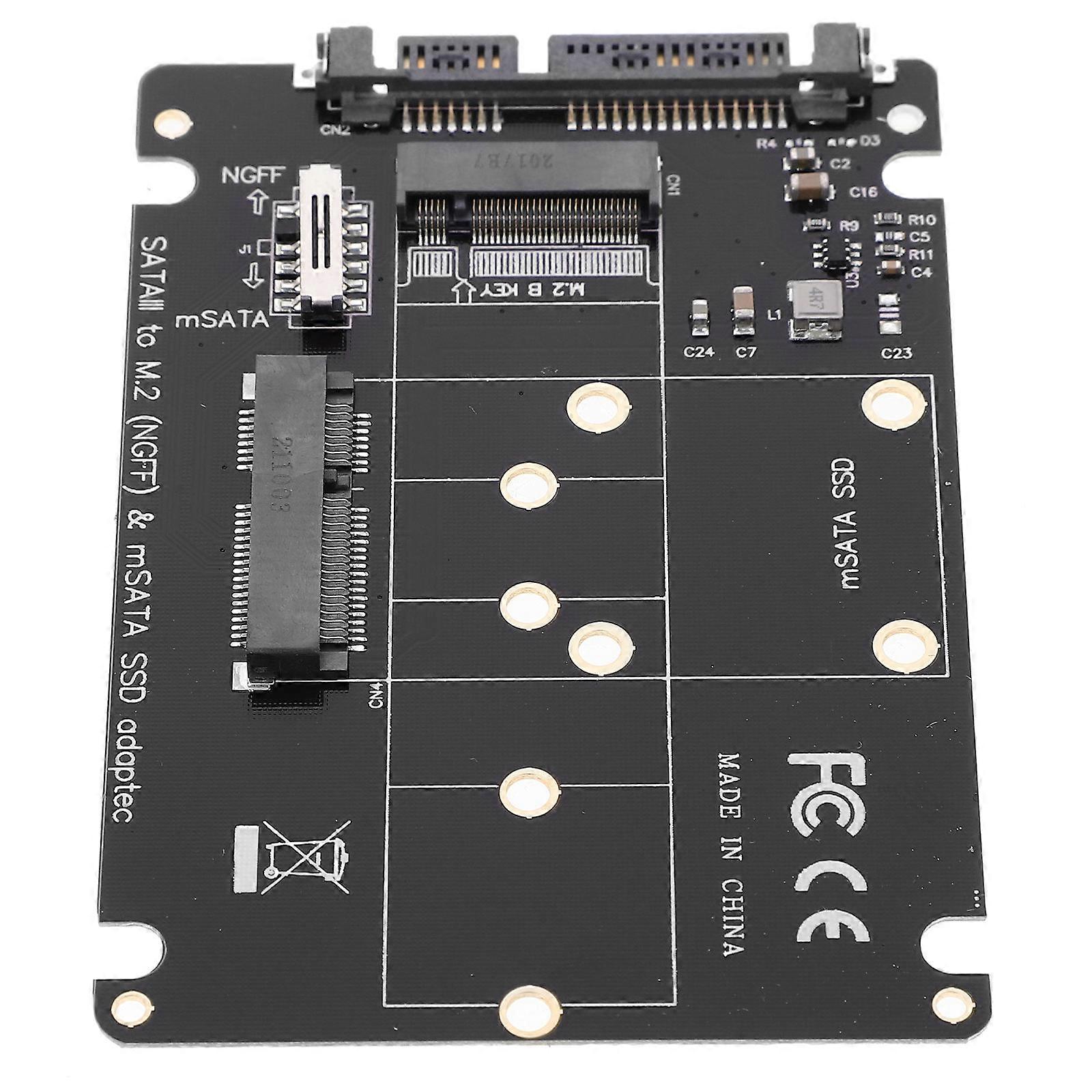 M.2 B-Key to Iii Adapter for Computer Use Compatible with Msata SSD