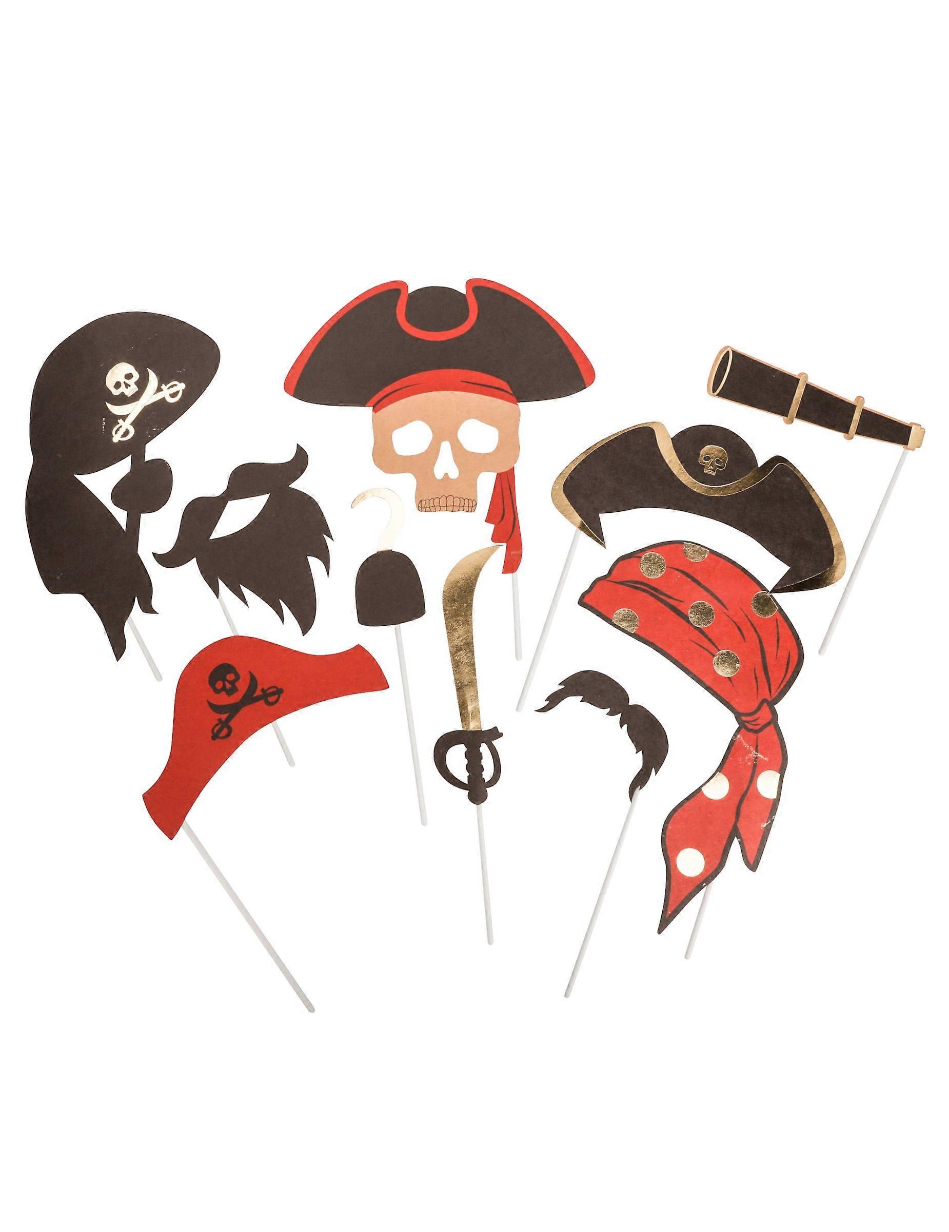 10-piece pirate photobooth kit