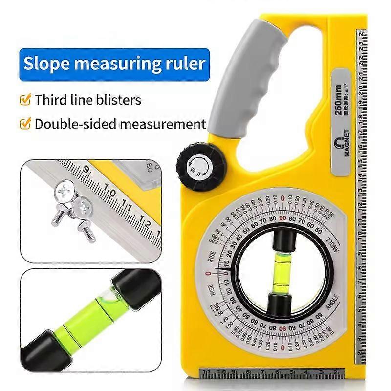 Multifunctional slope measuring ruler for engineering and construction