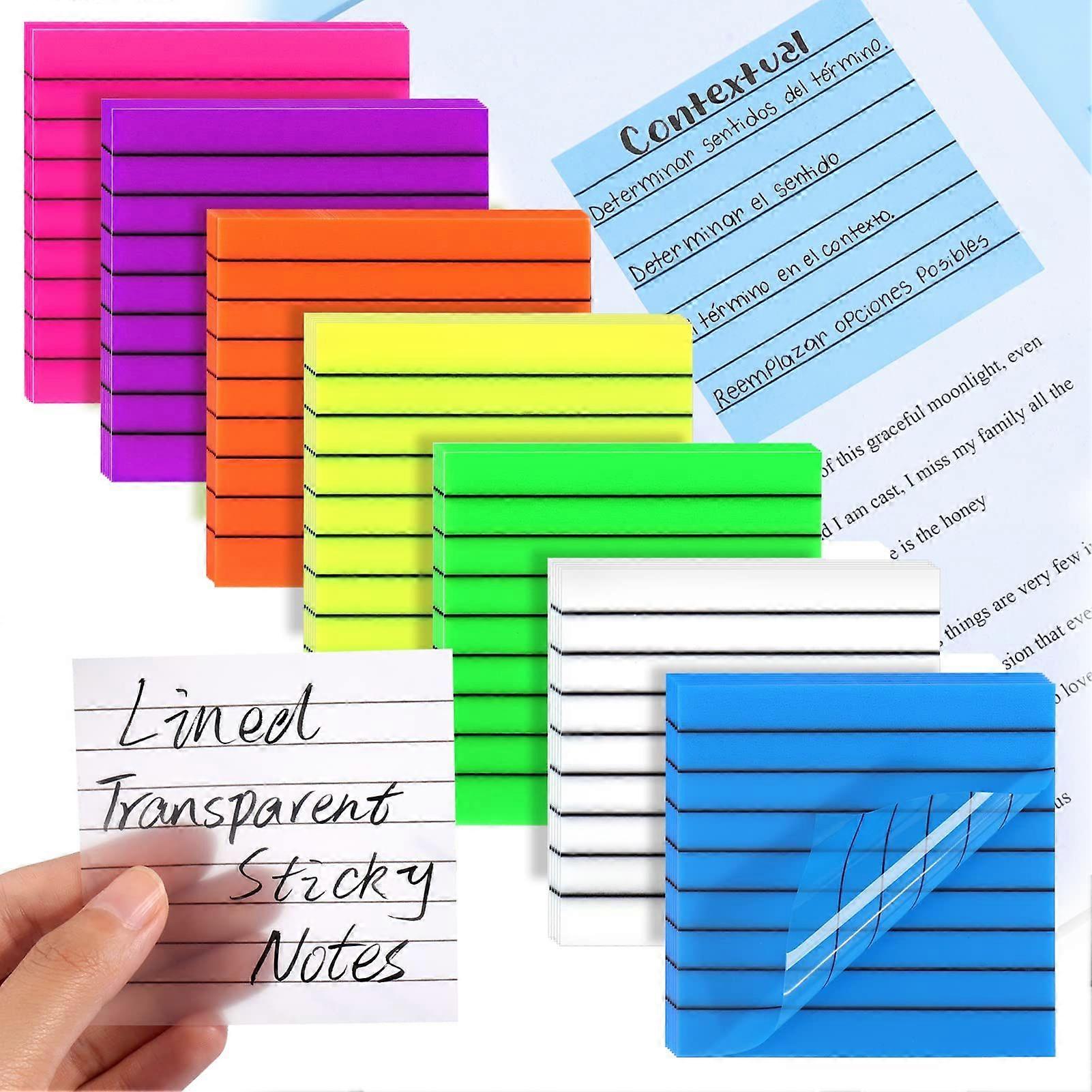 Reusable Lined Translucent Sticky Notes For Office Study