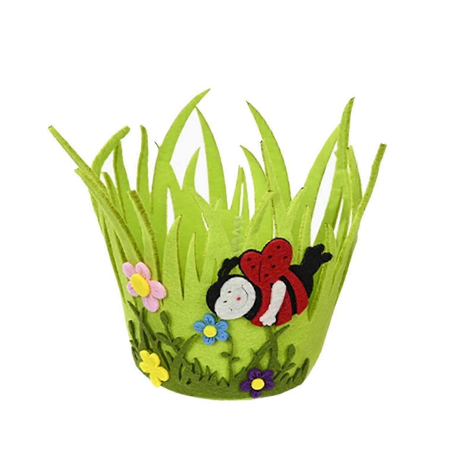 Ympuoqn Easter Decorations Easter Decorations Easter Round Portable Non-woven Bucket Easter Decorations Easter Basket Stuffers on Clearance ting