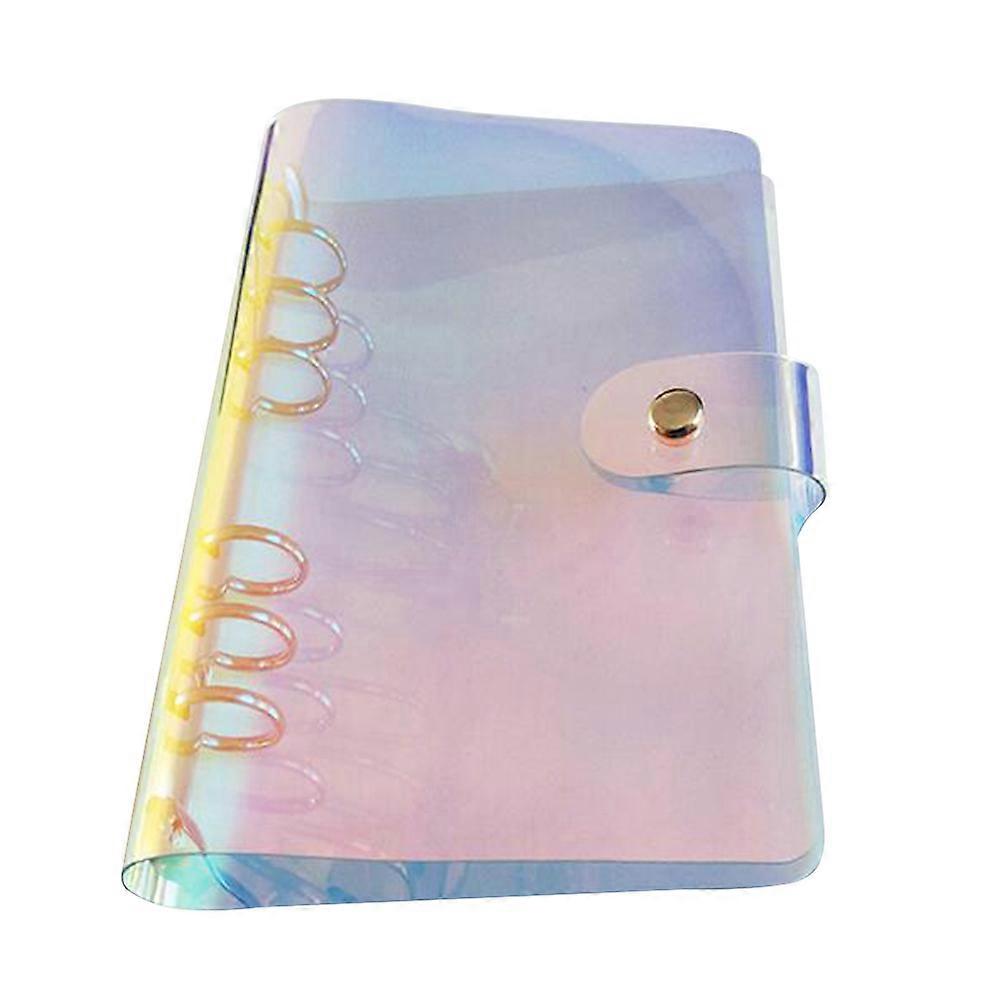 Colorful Binder Loose-Leaf for Office Use with Button Transparent File Folder
