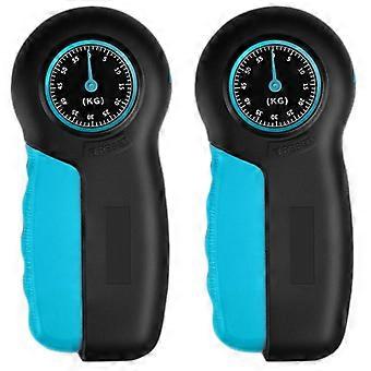 2 Pack Portable Hand Grip Dynamometer, Digital Hand Grip Strength Meter Strengthener Exercise Measurement Wrist Strengthener