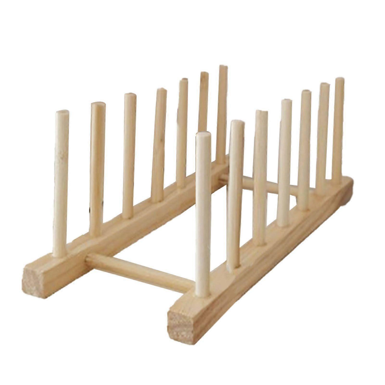 Pine Wood Dish Drying Rack, Lightweight, Multi-Scenario