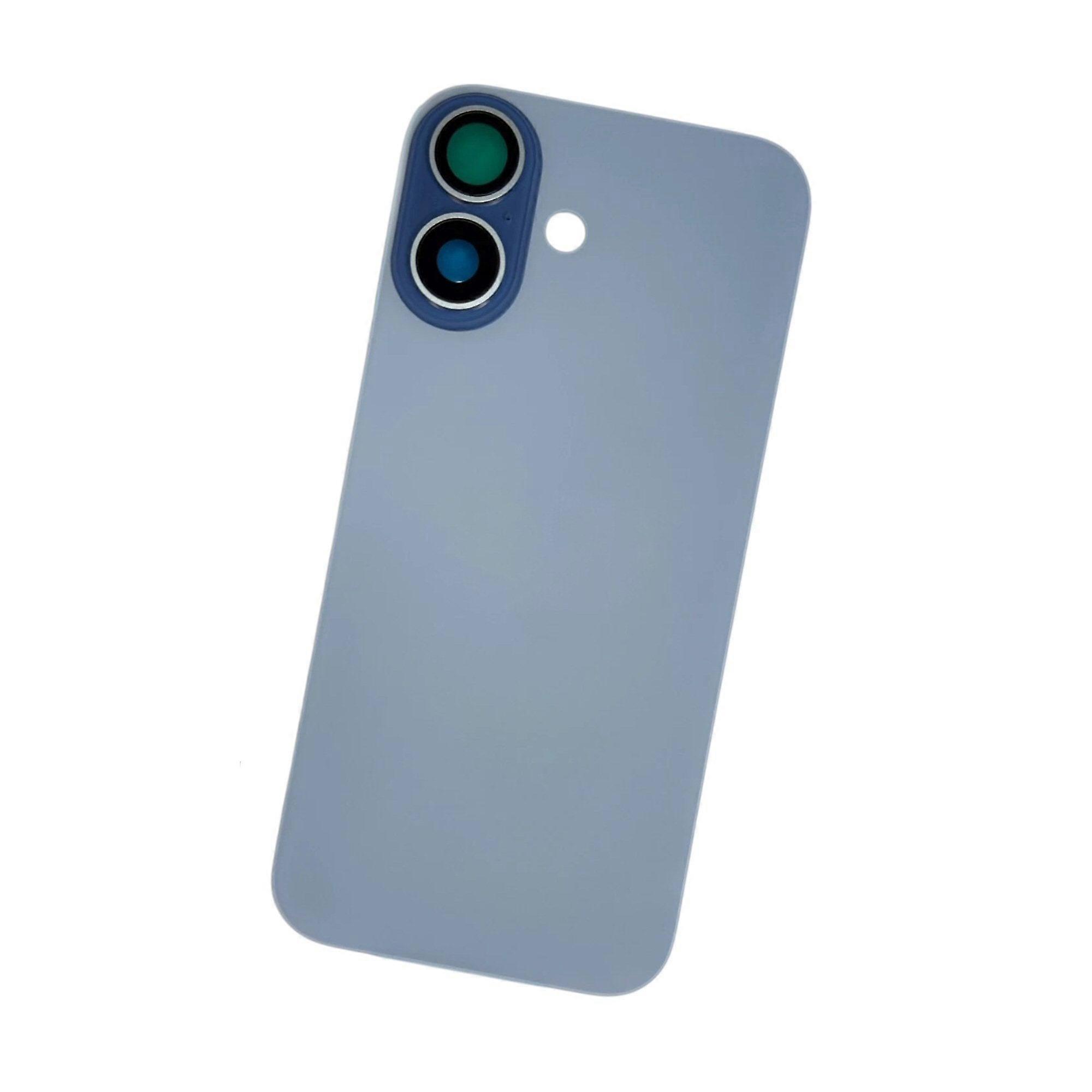Glass Back For iPhone 17 Mist Blue Plain Without Logo