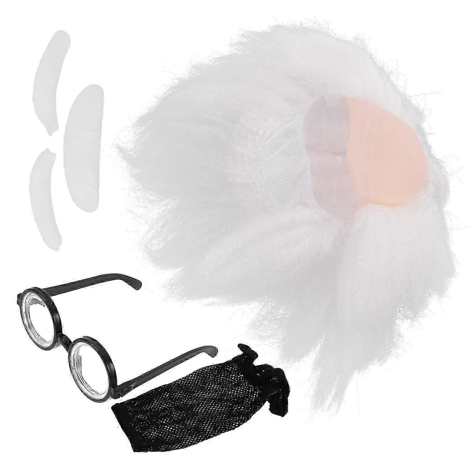 Wig Eyebrows Beard Set, 1 Set, Halloween Cosplay Accessory