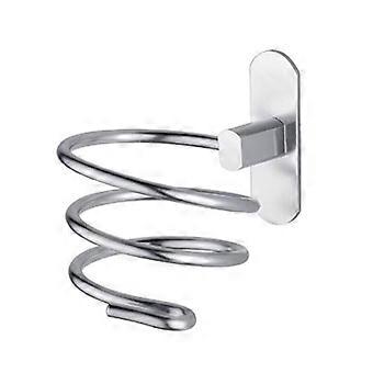 An der Wand montierter Haartrocknerständer Klebstoff Großartiger Tragfähiger rutschfester Edelstahl Stanzfreier Batchroom Haartrockner Halter Haartrockner Organizer Jikaix