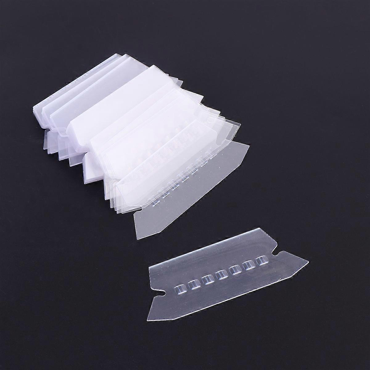 Folder Tabs Transparent Hanging File Folder Tabs for Office Use 100Pcs