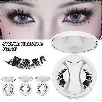 Handmade Soft Magnetic Eyelash Set With Curler Reusable 2-Second Wear For Daily And Stage