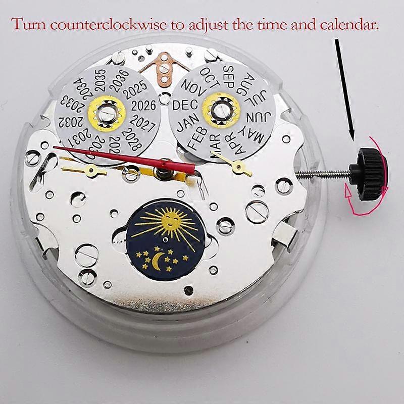 Multi-Function Watch Movement ST1655 Moon Phase Date/Day Automatic Mechanical Movement