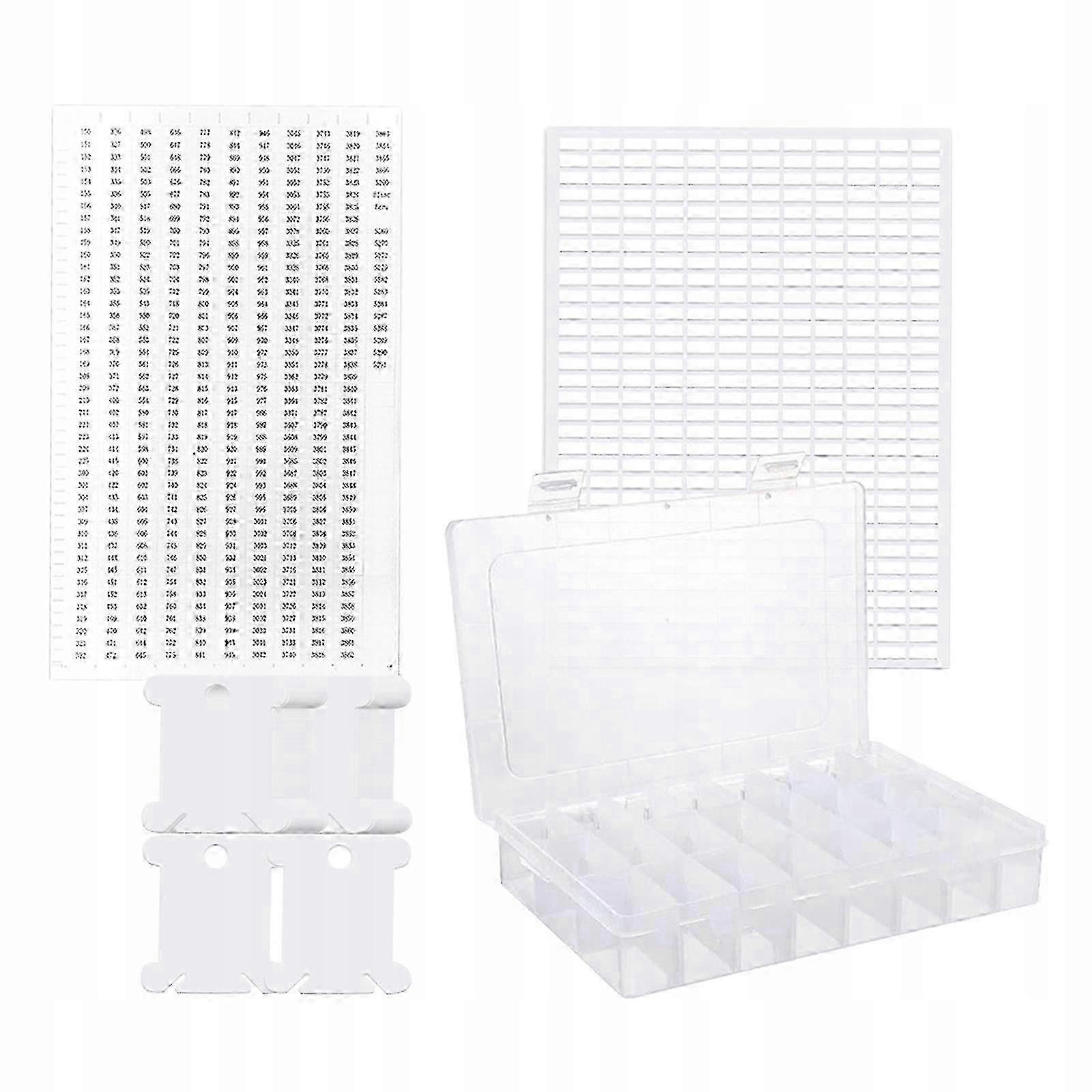 24-Section Portable Embroidery & Bead Storage Box