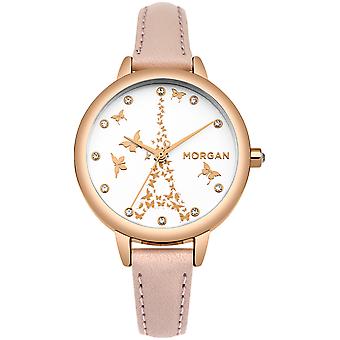 Morgan Quartz Analog Women's Watch with M1266CRG Synthetic Leather Bracelet