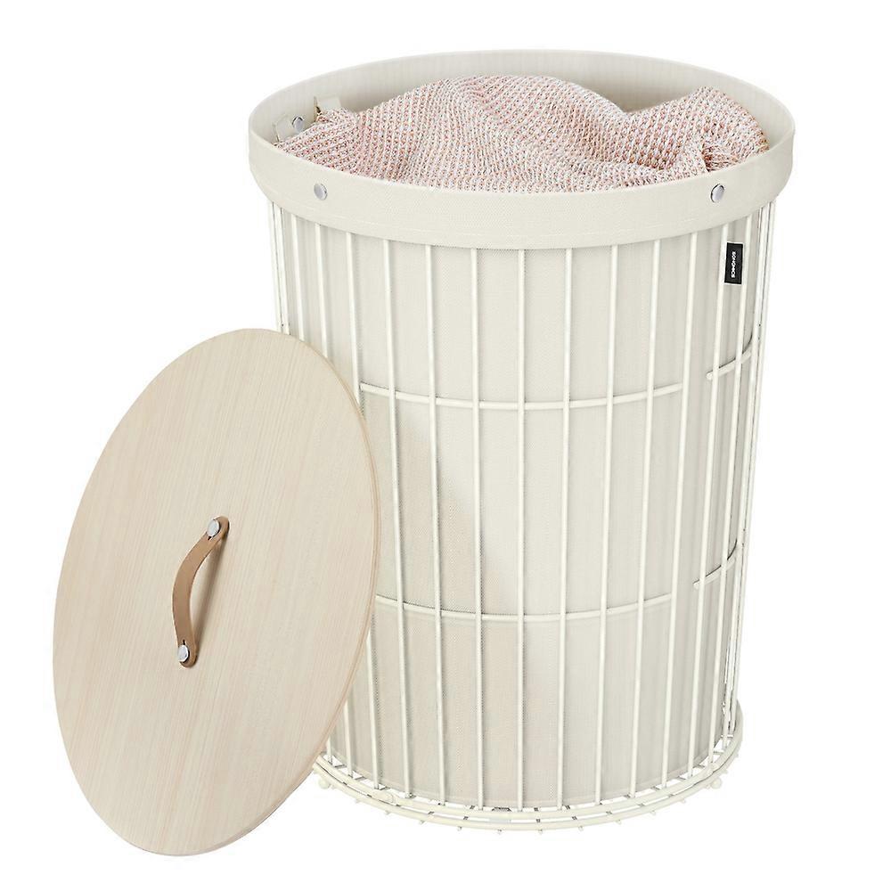 Round Laundry Hamper with Lid 18.1"L x 18.1"W x 21"H
