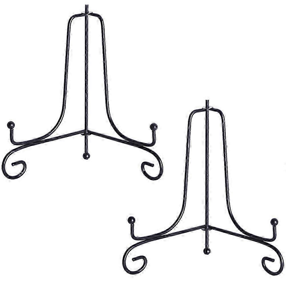Black Iron Plate Display Stand Set