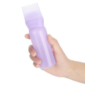 160ml Haarverf fles Borstel Shampoo Haarkleur Olie Kam Applicator Tool (paars)
