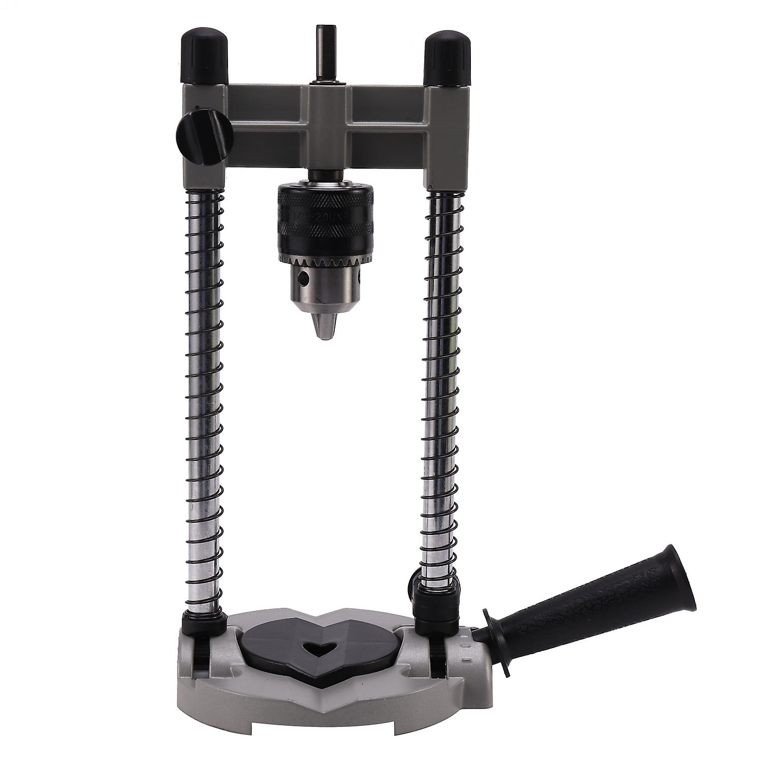 1 Pcs Multifunctional Drill Stand Adjustable 45-90 Drill Guide Attachment, with Chuck Drill Holder