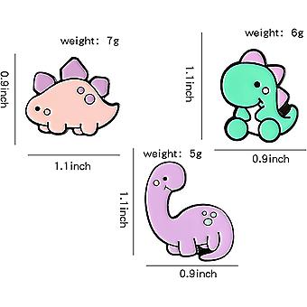 Broche En Émail Dinosaure Mignon - Épingle Dessin Animé Animal Pour Veste, Sac, Chapeau - Accessoire Déco Coloré