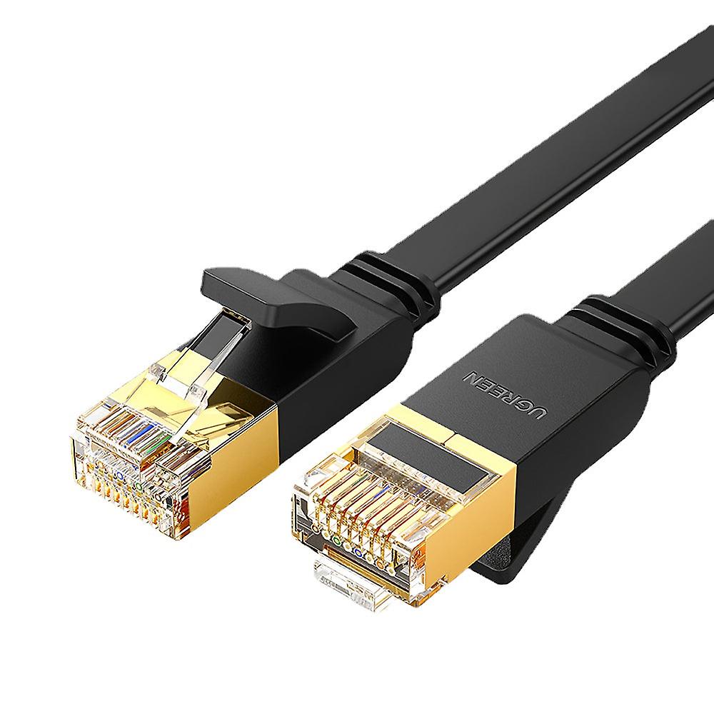 Cat7 Rj45 Flat Ethernet Cable 10 Gigabit 32awg Ntwork Cable Duall Shielded Ethernet Patch Cable
